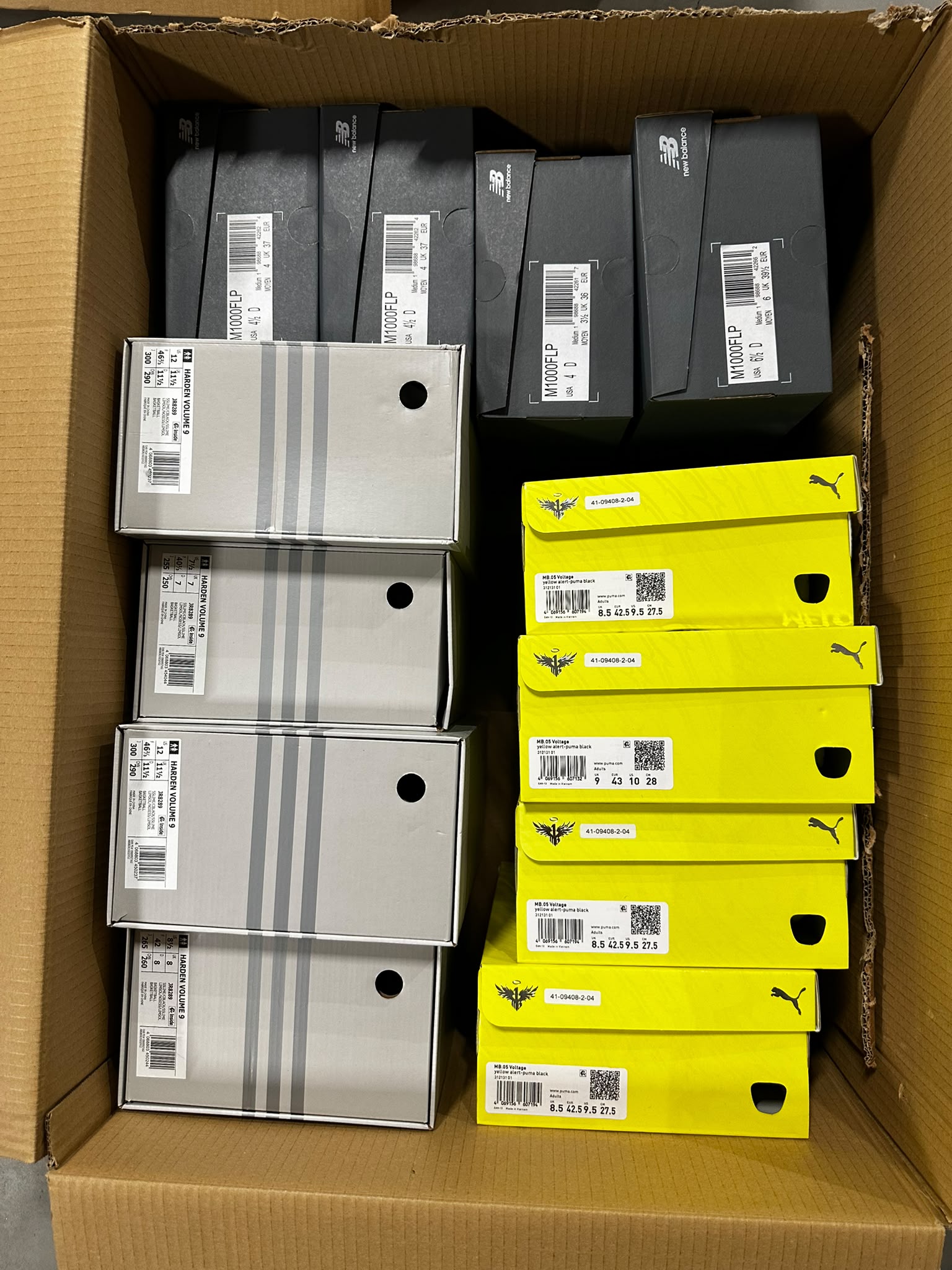 BOX 12 SZT. – NEW BALANCE ADIDAS  PUMA – KLASA A